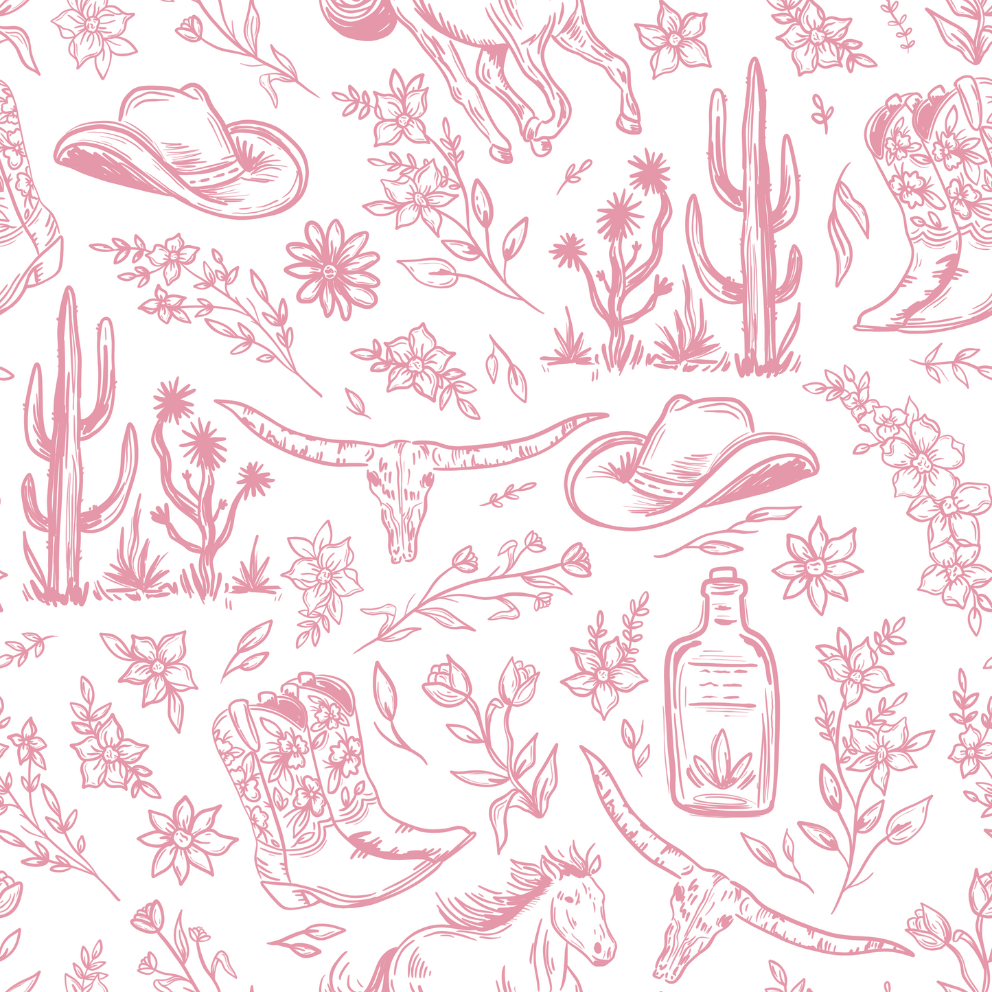 Pink Toile Western