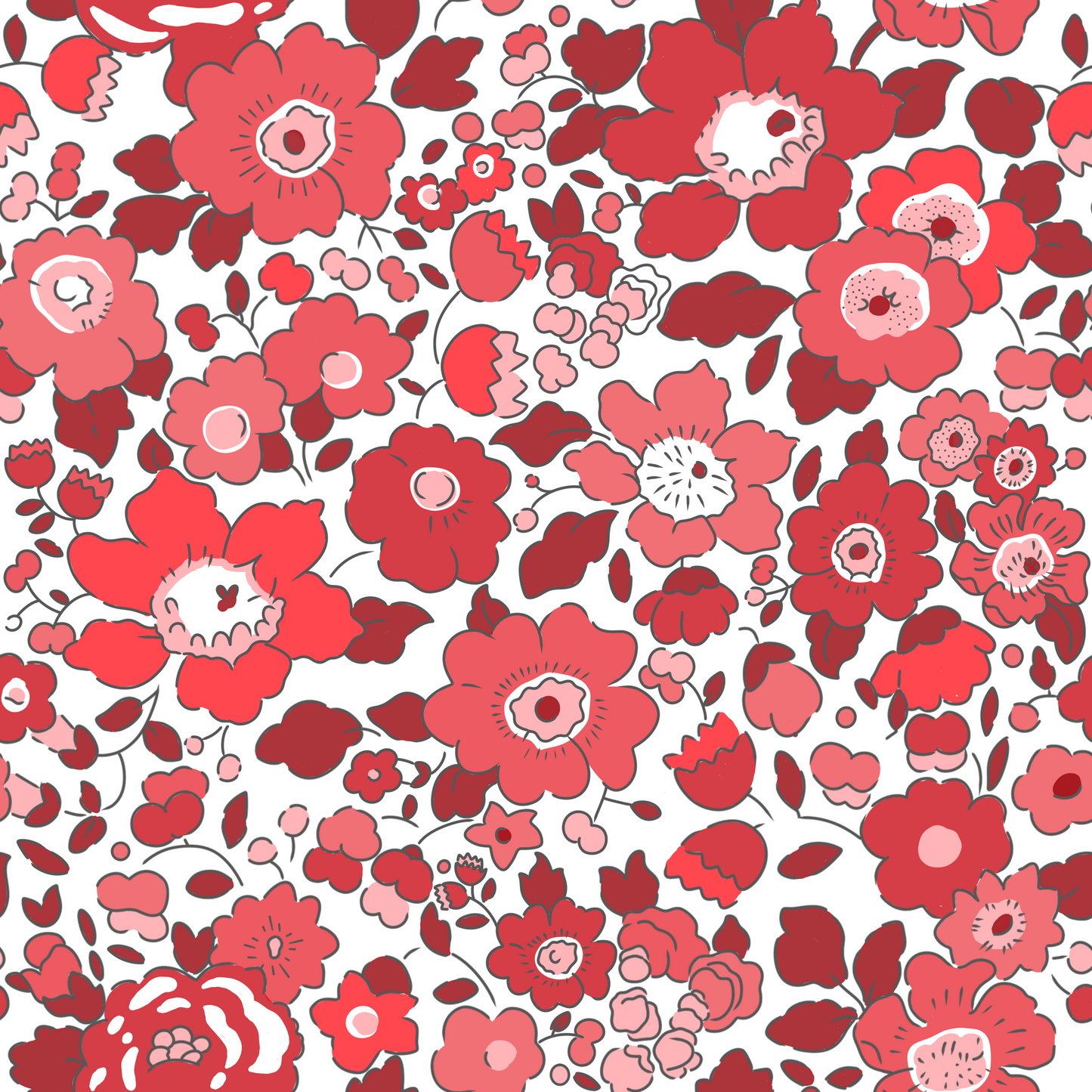 MPB Ditsy Floral Red