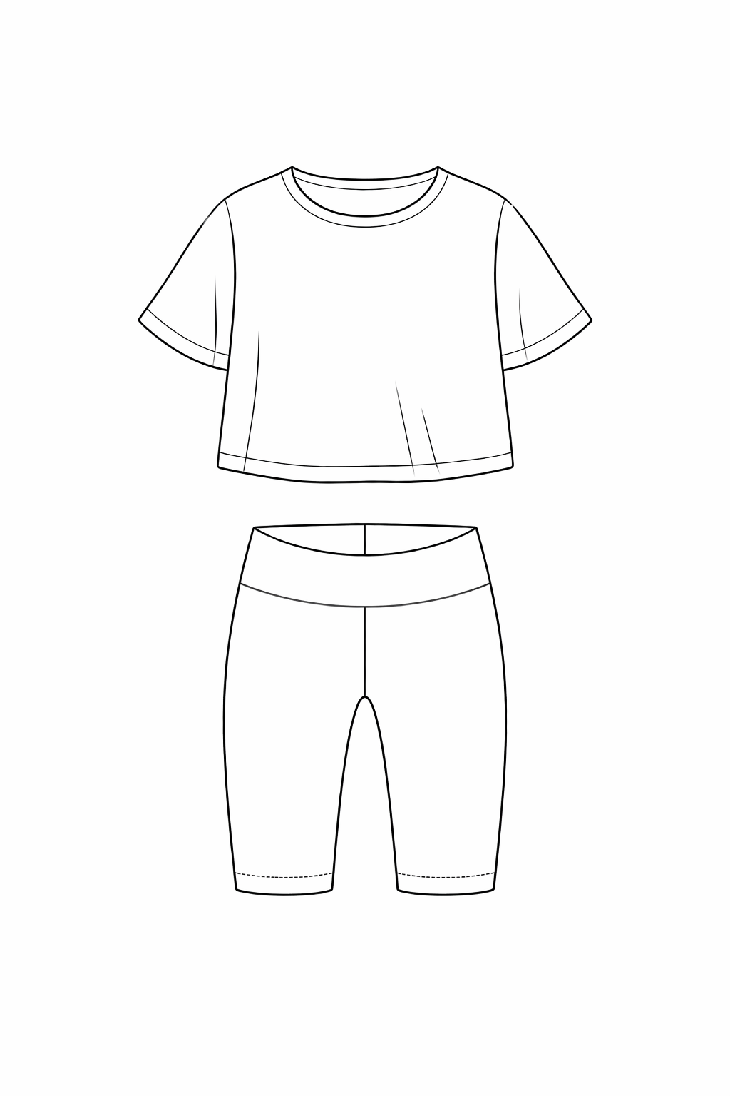 Pads Jersey Biker Shorts set