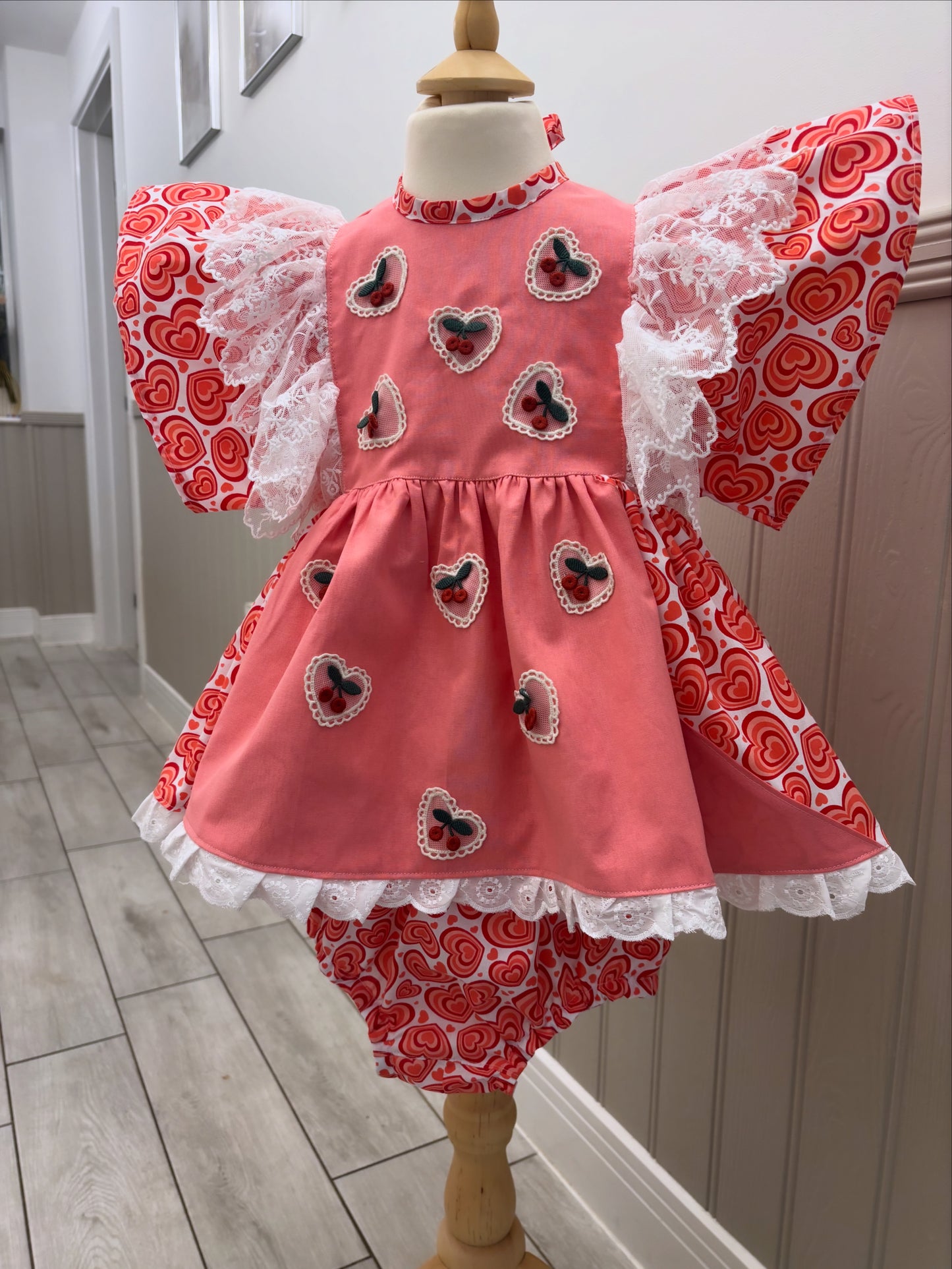 MAUDE cherry hearts two piece (3-4)
