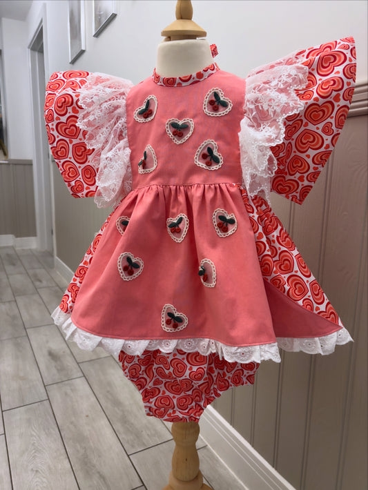 MAUDE cherry hearts two piece (3-4)