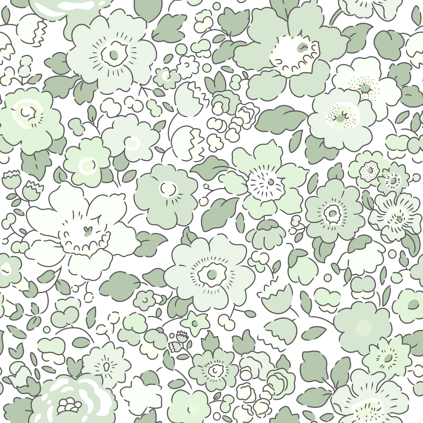 MPB Ditsy Floral Sage