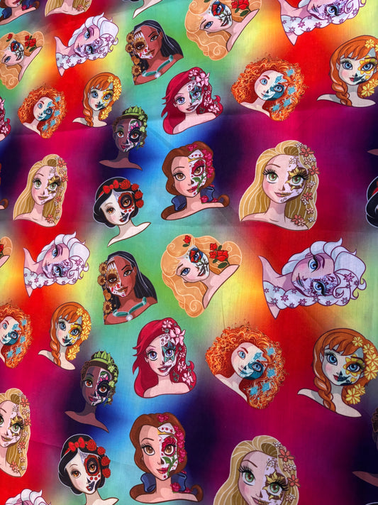 Sugar skull Disney fabric