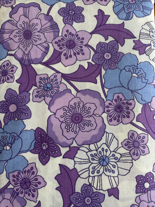 Vintage Retro Purple fabric