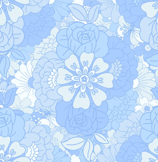 MPB Blue Macaroon Floral