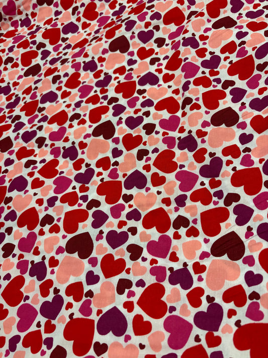 Confetti hearts fabric