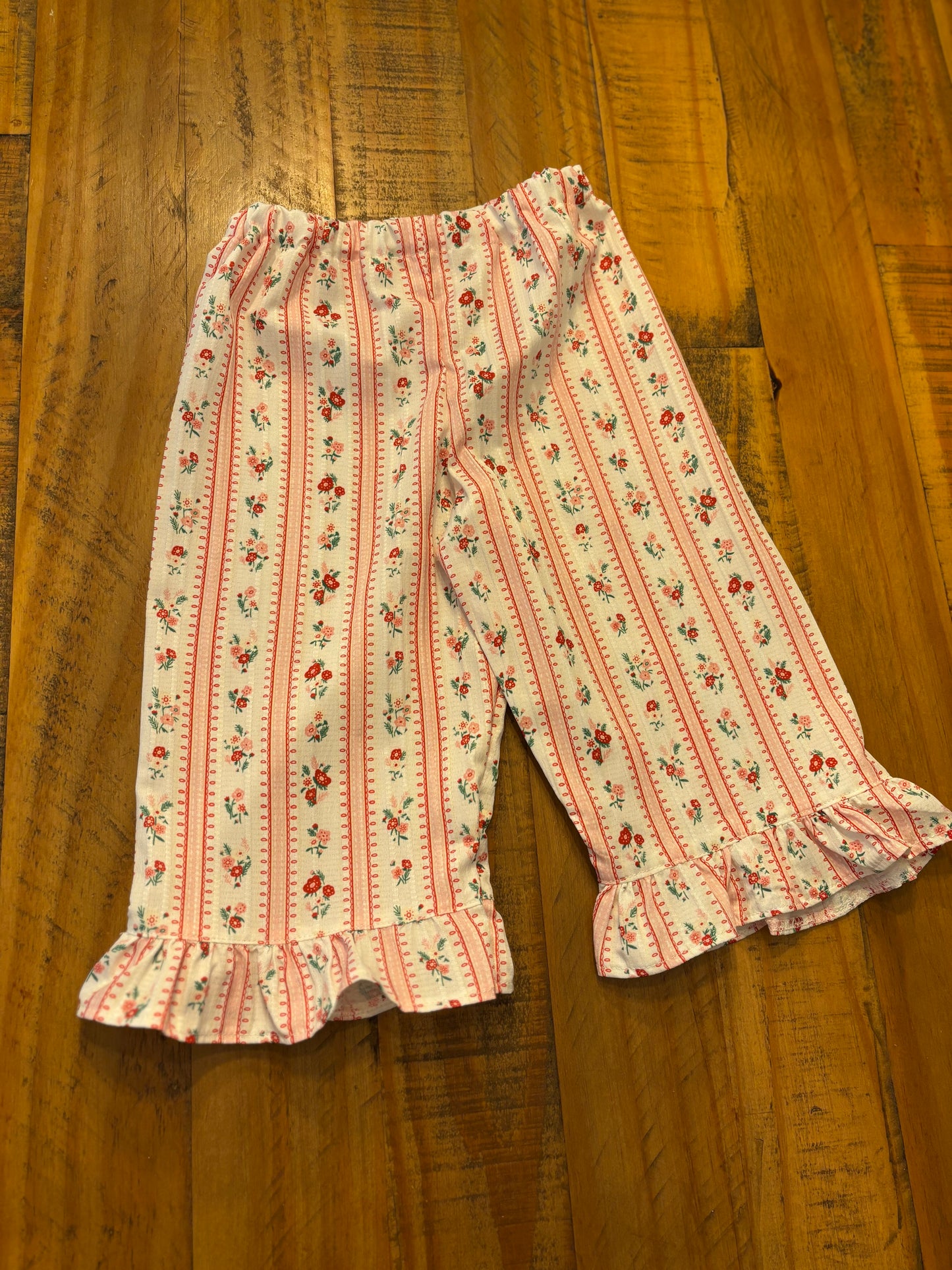 PINK Isadora ruffle trousers 9-12 months