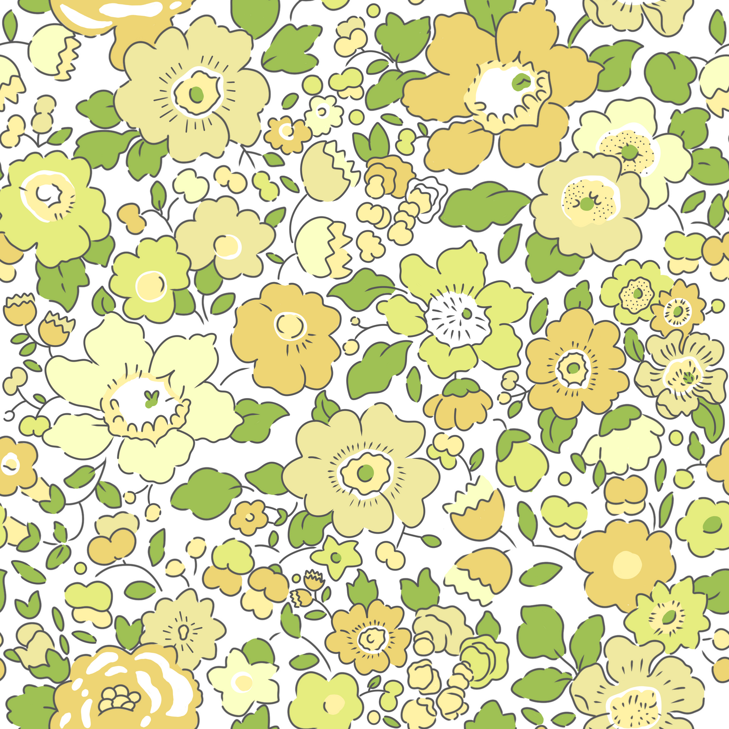 MPB Ditsy Floral Lemon & Lime