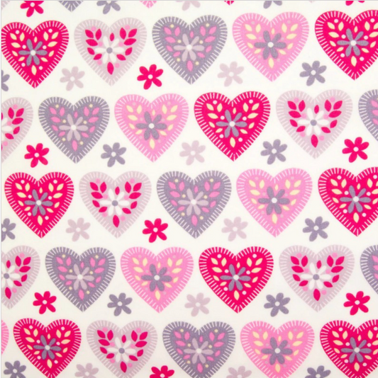 Valentines heart fabric